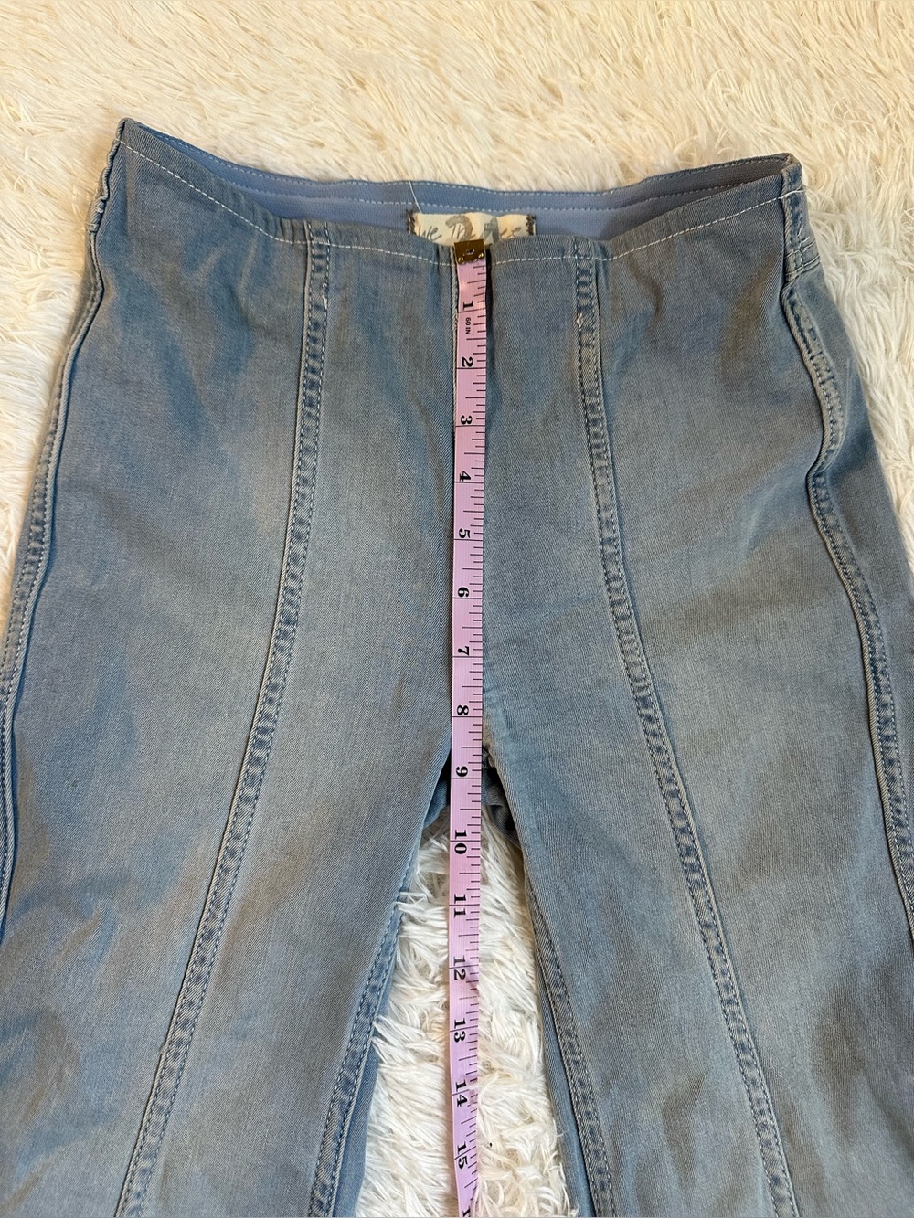 Free People We The Free Just Float On Flare Jeans Size 24 High Rise Bell Bottom - Picture 6 of 8